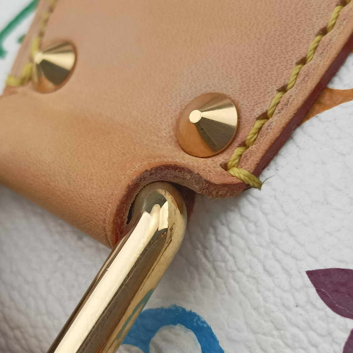 Pre-owned Louis Vuitton Speedy 30 white Monogram Multicolor M92643 handbag | stylenewstar