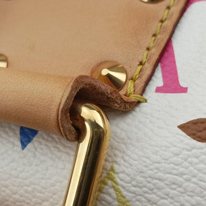 Pre-owned Louis Vuitton Speedy 30 white Monogram Multicolor M92643 handbag | stylenewstar