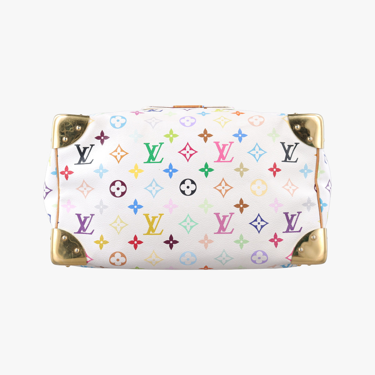 Pre-owned Louis Vuitton Speedy 30 white Monogram Multicolor M92643 handbag | stylenewstar