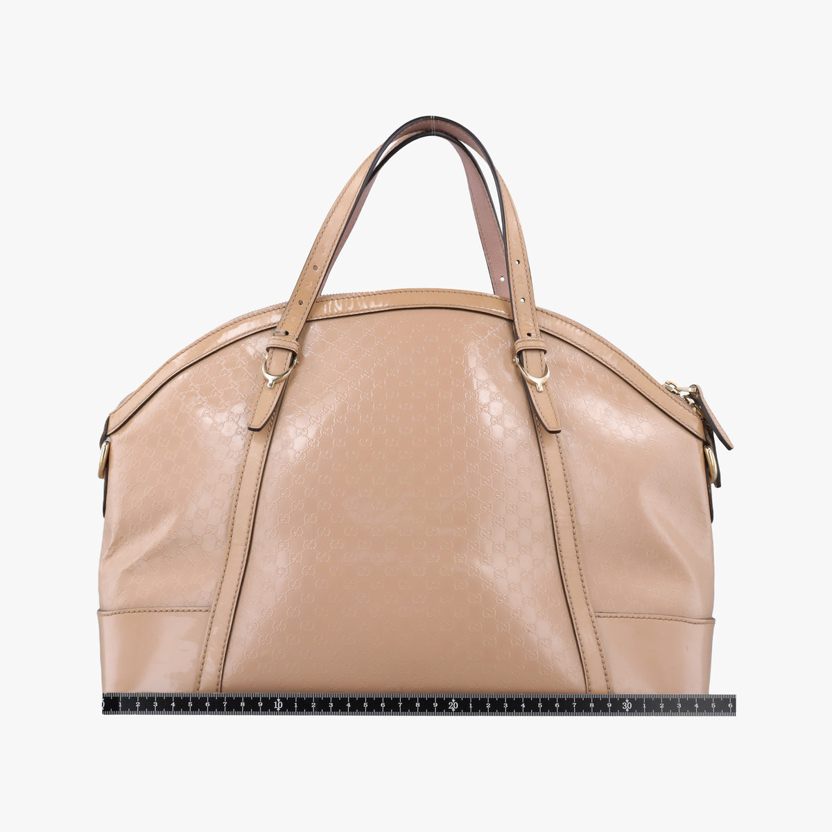 Pre-owned Gucci Microguccissima Beige Patent Leather 309614 shoulderbag | stylenewstar