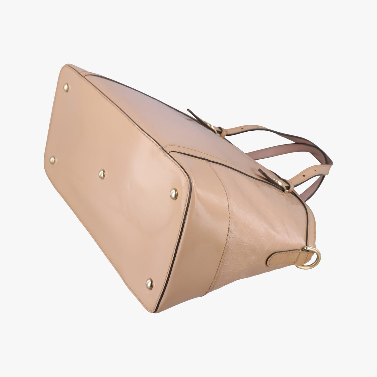 Pre-owned Gucci Microguccissima Beige Patent Leather 309614 shoulderbag | stylenewstar