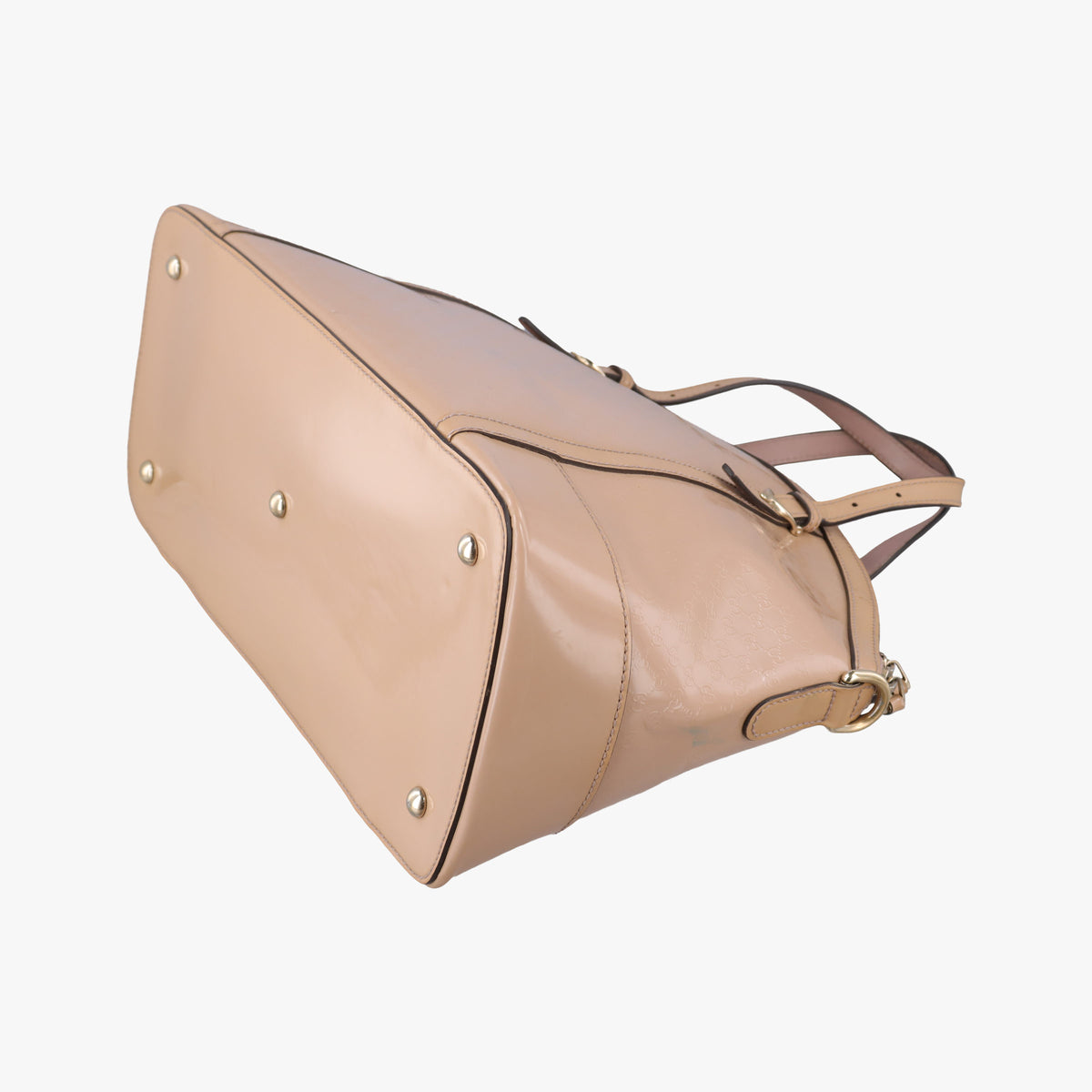 Pre-owned Gucci Microguccissima Beige Patent Leather 309614 shoulderbag | stylenewstar