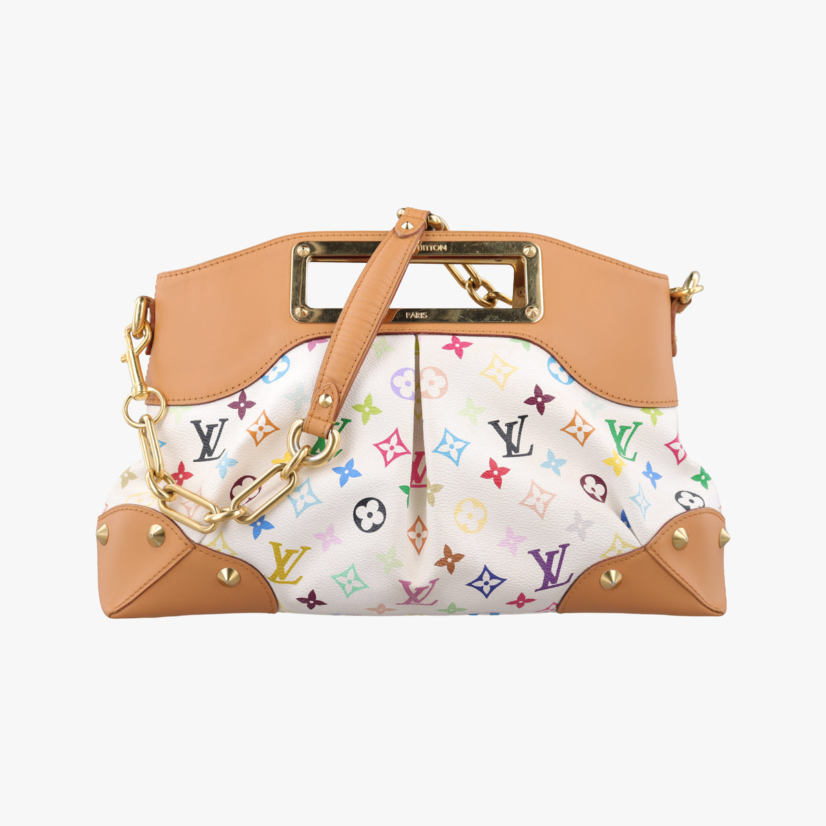 Secondhand Louis Vuitton JUDY MM white Monogram Multicolor M40255 shoulderbag | stylenewstar
