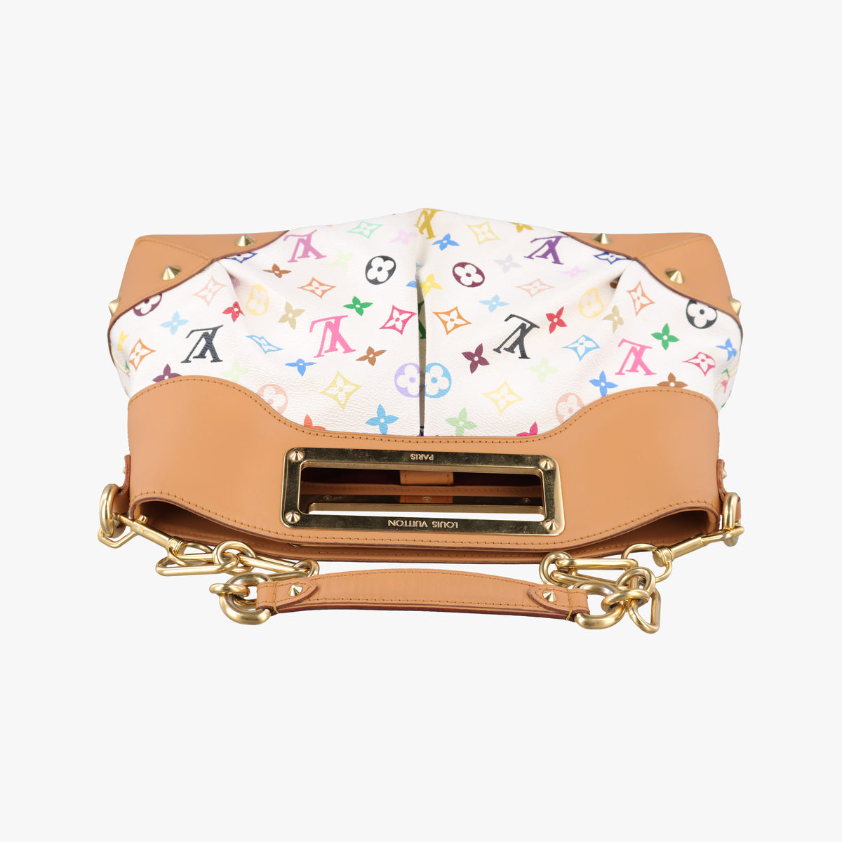 Secondhand Louis Vuitton JUDY MM white Monogram Multicolor M40255 shoulderbag | stylenewstar