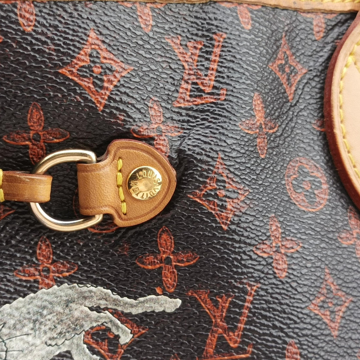 Pre-owned Louis Vuitton Neverfull MM Catogram Brown Monogram canvas M44441 handbag | stylenewstar