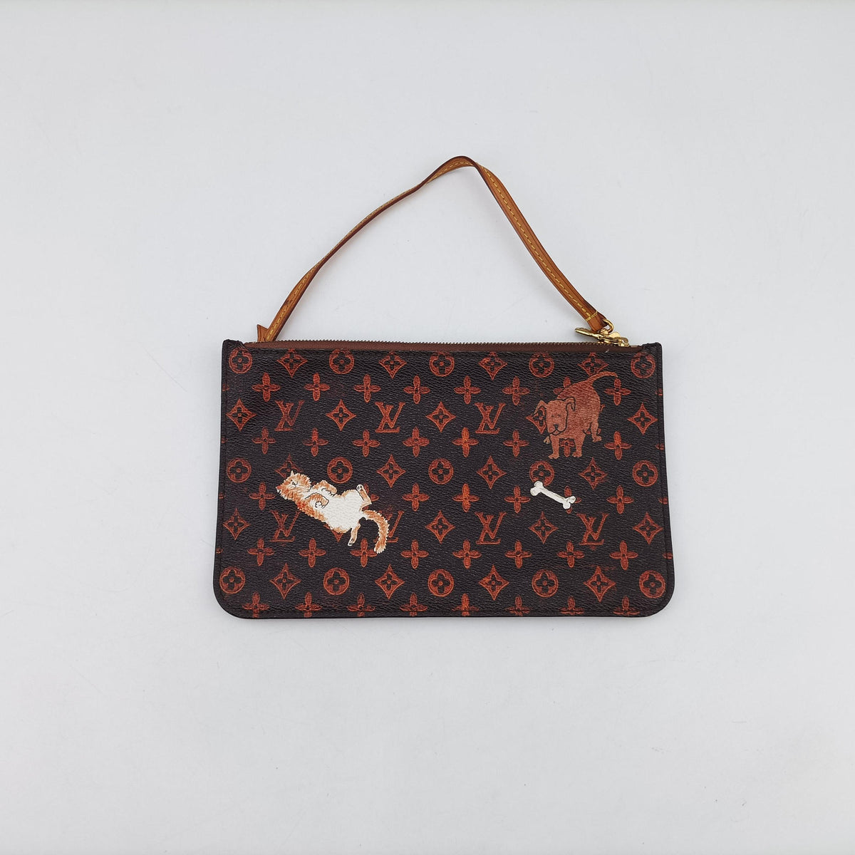 Pre-owned Louis Vuitton Neverfull MM Catogram Brown Monogram canvas M44441 handbag | stylenewstar