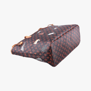 Pre-owned Louis Vuitton Neverfull MM Catogram Brown Monogram canvas M44441 handbag | stylenewstar