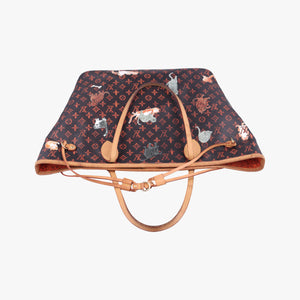 Pre-owned Louis Vuitton Neverfull MM Catogram Brown Monogram canvas M44441 handbag | stylenewstar