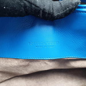 Pre-owned Bottega Veneta Roma Intrecciato Blue lambskin  handbag | stylenewstar