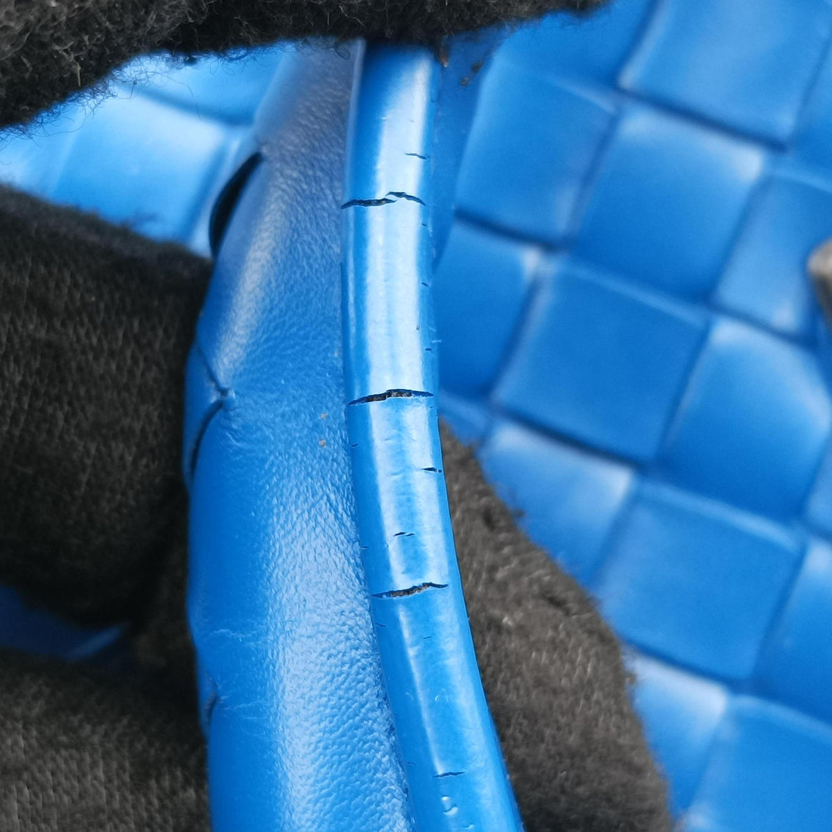 Pre-owned Bottega Veneta Roma Intrecciato Blue lambskin  handbag | stylenewstar