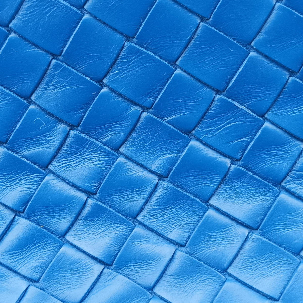 Pre-owned Bottega Veneta Roma Intrecciato Blue lambskin  handbag | stylenewstar