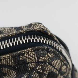 Pre-owned Christian Dior Trotter Navy×Gray Jacquard  shoulderbag | stylenewstar