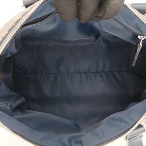 Pre-owned Christian Dior Trotter Navy×Gray Jacquard  shoulderbag | stylenewstar