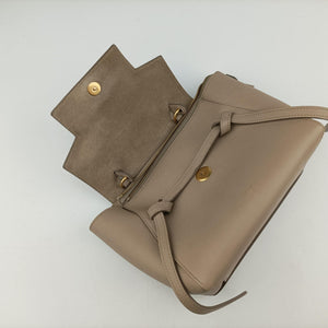 Pre-owned Celine Belt Mini Beige Leather  shoulderbag | stylenewstar