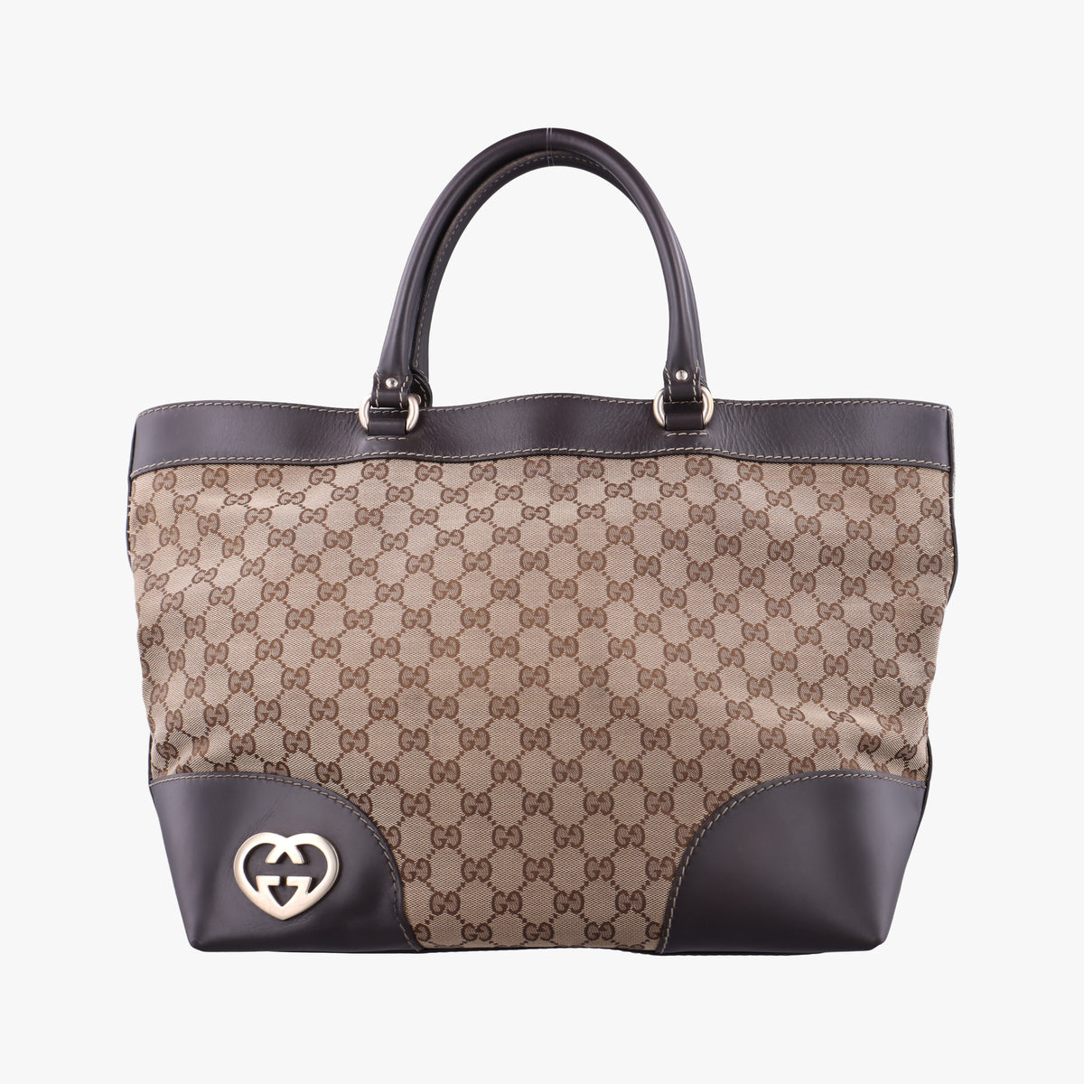 Secondhand Gucci Lovely Brown Canvas×Leather 257071 handbag | stylenewstar