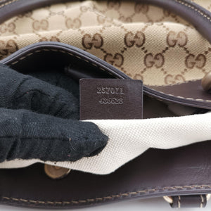 Secondhand Gucci Lovely Brown Canvas×Leather 257071 handbag | stylenewstar