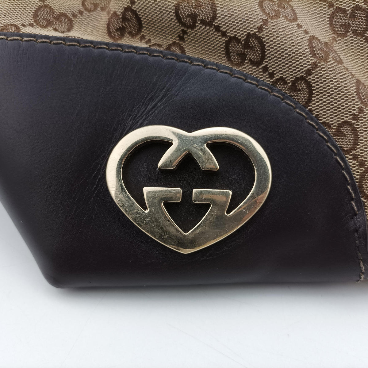 Secondhand Gucci Lovely Brown Canvas×Leather 257071 handbag | stylenewstar