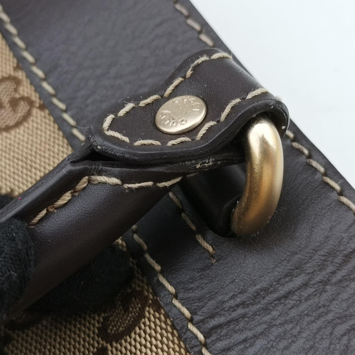 Secondhand Gucci Lovely Brown Canvas×Leather 257071 handbag | stylenewstar