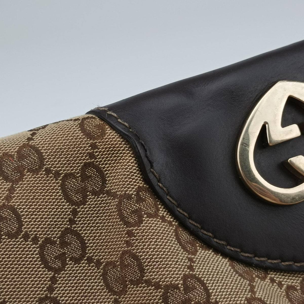 Secondhand Gucci Lovely Brown Canvas×Leather 257071 handbag | stylenewstar