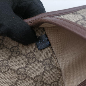 Pre-owned Gucci NEO VINTAGE GG Supreme beige×Brown PVC coated canvas×Leather 493930 bum bag/waist bag | stylenewstar