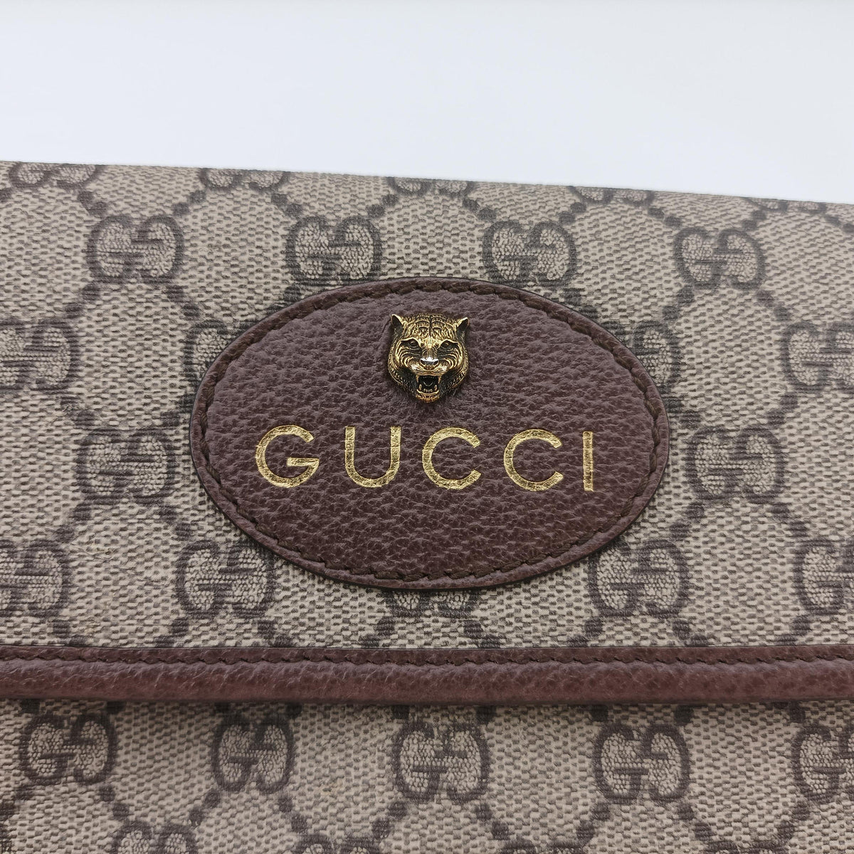 Pre-owned Gucci NEO VINTAGE GG Supreme beige×Brown PVC coated canvas×Leather 493930 bum bag/waist bag | stylenewstar