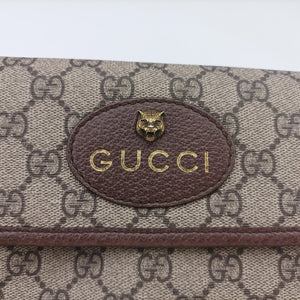 Pre-owned Gucci NEO VINTAGE GG Supreme beige×Brown PVC coated canvas×Leather 493930 bum bag/waist bag | stylenewstar