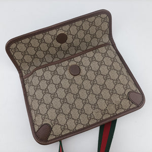 Pre-owned Gucci NEO VINTAGE GG Supreme beige×Brown PVC coated canvas×Leather 493930 bum bag/waist bag | stylenewstar