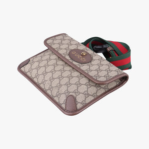 Pre-owned Gucci NEO VINTAGE GG Supreme beige×Brown PVC coated canvas×Leather 493930 bum bag/waist bag | stylenewstar
