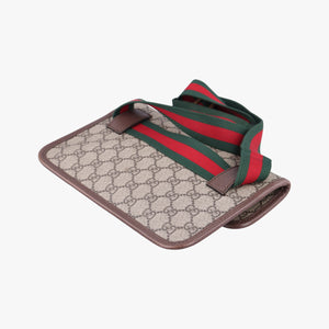 Pre-owned Gucci NEO VINTAGE GG Supreme beige×Brown PVC coated canvas×Leather 493930 bum bag/waist bag | stylenewstar