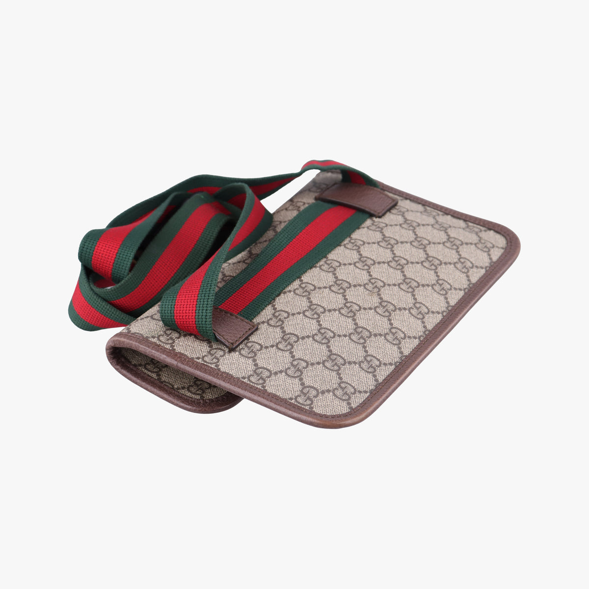Pre-owned Gucci NEO VINTAGE GG Supreme beige×Brown PVC coated canvas×Leather 493930 bum bag/waist bag | stylenewstar