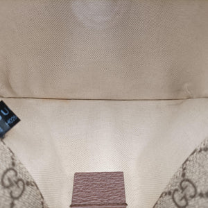 Pre-owned Gucci NEO VINTAGE GG Supreme beige×Brown PVC coated canvas×Leather 493930 bum bag/waist bag | stylenewstar