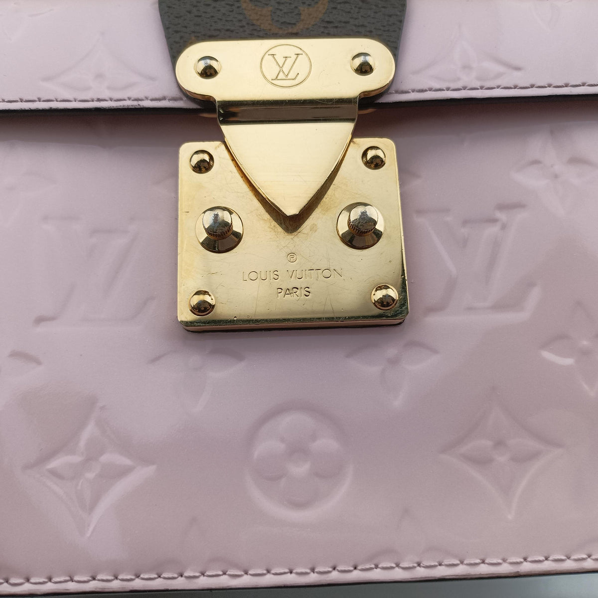 Pre-owned Louis Vuitton Spring Street PM ROSE BALLERINE Vernis×Monogram Canvas M90468 shoulderbag | stylenewstar