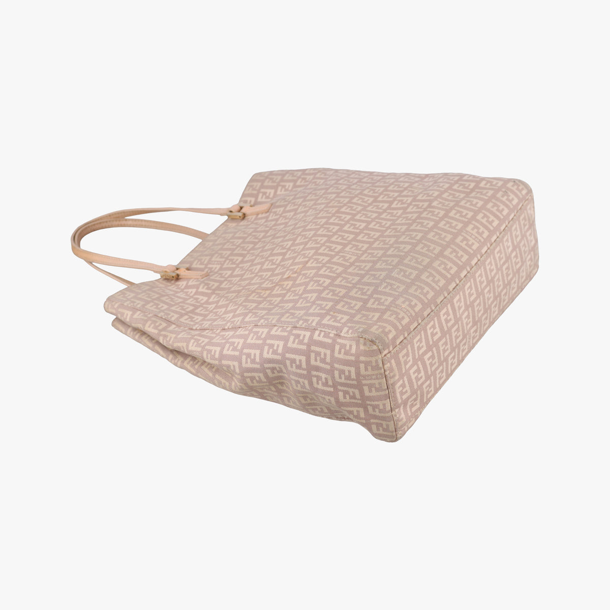 Pre-owned Fendi Zucchino Tote Pink Canvas×Leather 8BH131 handbag | stylenewstar