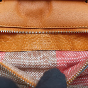 Secondhand Gucci Bamboo Daily Orange Leather 370831 shoulderbag | stylenewstar