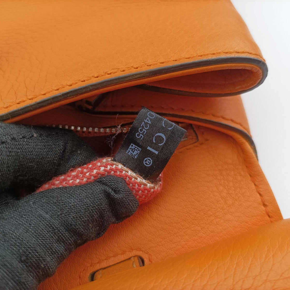 Secondhand Gucci Bamboo Daily Orange Leather 370831 shoulderbag | stylenewstar