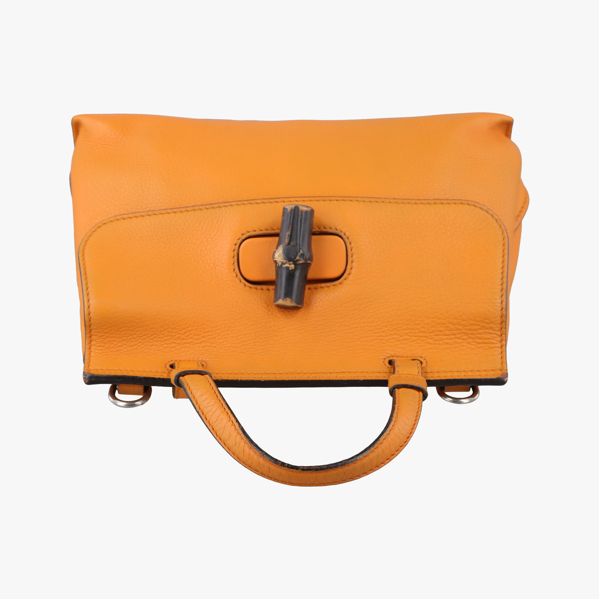 Secondhand Gucci Bamboo Daily Orange Leather 370831 shoulderbag | stylenewstar