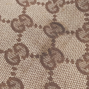 Pre-owned Gucci Indy Babouska Brown×White Canvas×Leather 185566 shoulderbag | stylenewstar