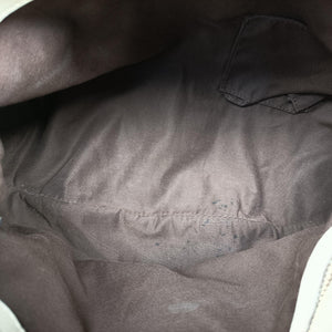 Pre-owned Gucci Indy Babouska Brown×White Canvas×Leather 185566 shoulderbag | stylenewstar