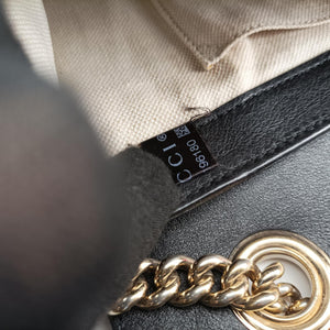 Pre-owned Gucci Emily Black Leather 295402 shoulderbag | stylenewstar