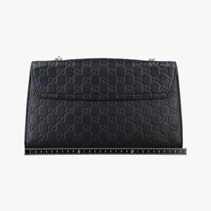 Pre-owned Gucci Emily Black Leather 295402 shoulderbag | stylenewstar