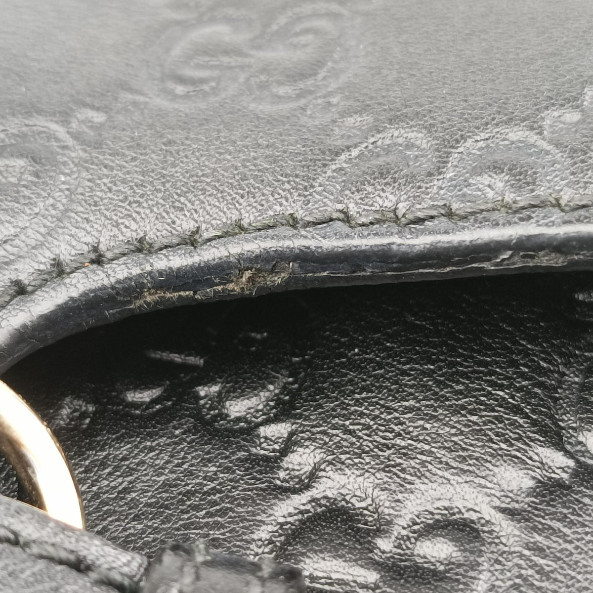 Pre-owned Gucci Emily Black Leather 295402 shoulderbag | stylenewstar
