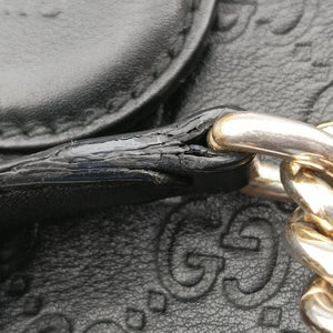 Pre-owned Gucci Emily Black Leather 295402 shoulderbag | stylenewstar