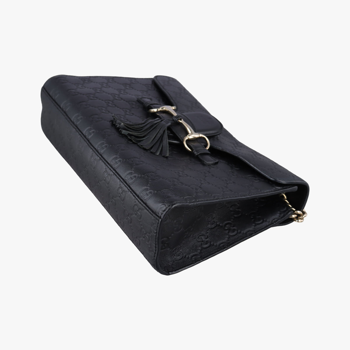 Pre-owned Gucci Emily Black Leather 295402 shoulderbag | stylenewstar
