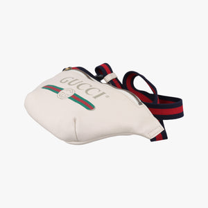 Vintage Gucci Print White Leather 527792 bum bag/waist bag | stylenewstar