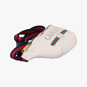 Vintage Gucci Print White Leather 527792 bum bag/waist bag | stylenewstar