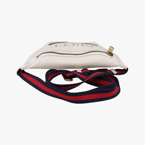 Vintage Gucci Print White Leather 527792 bum bag/waist bag | stylenewstar