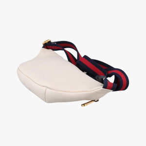 Secondhand Gucci Print White Leather 527792 bum bag/waist bag | stylenewstar
