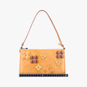 Pre-owned Louis Vuitton Flower Lexington Pouch Beige x Multicolor Vernis M92248 handbag | stylenewstar