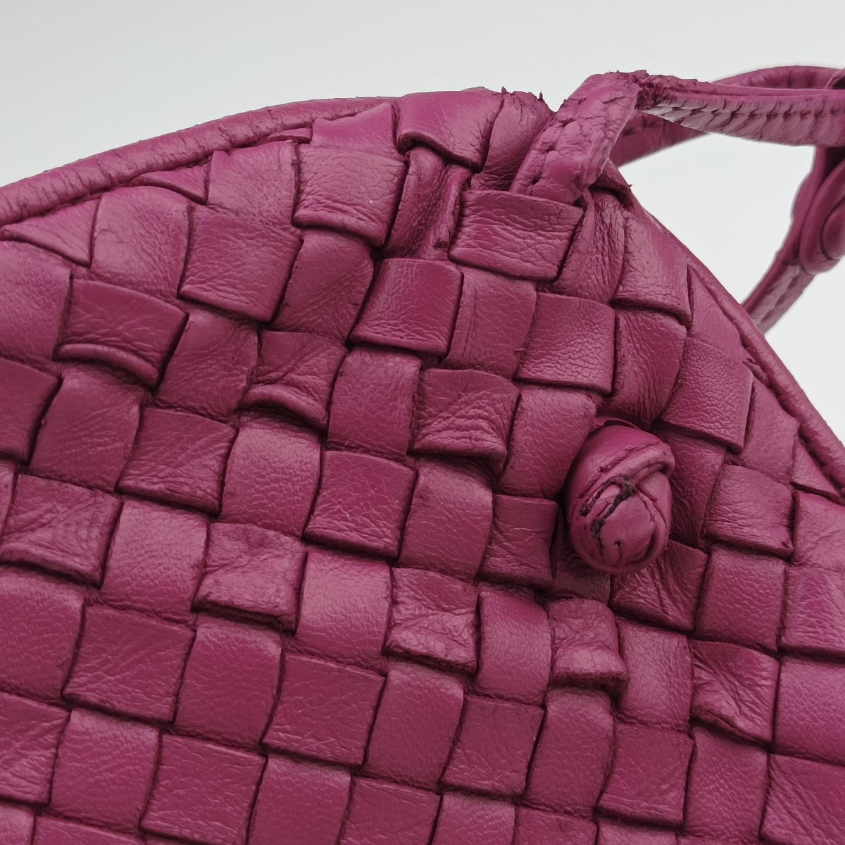 Pre-owned Bottega Veneta NODINI Intrecciato Purple lambskin  shoulderbag | stylenewstar