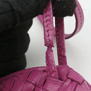 Pre-owned Bottega Veneta NODINI Intrecciato Purple lambskin  shoulderbag | stylenewstar